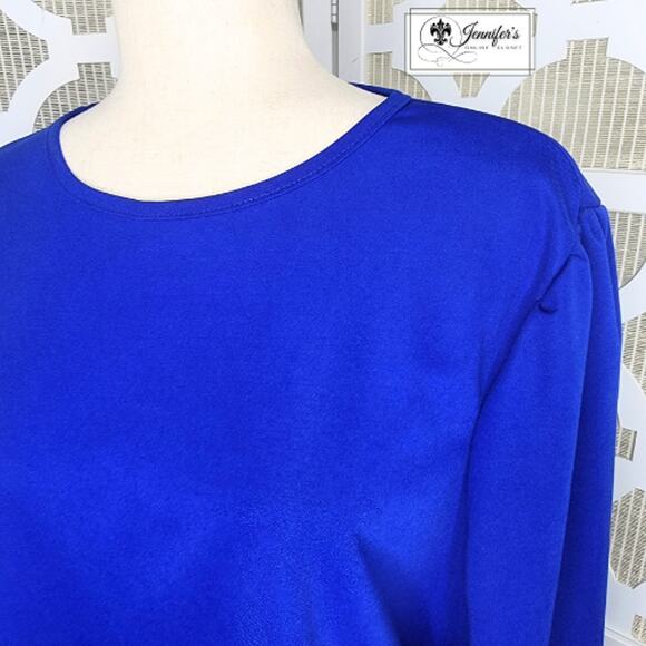 Shein Curve Women's Royal Blue Long Sleeve Blouse Size 2X - Picture 2 of 10